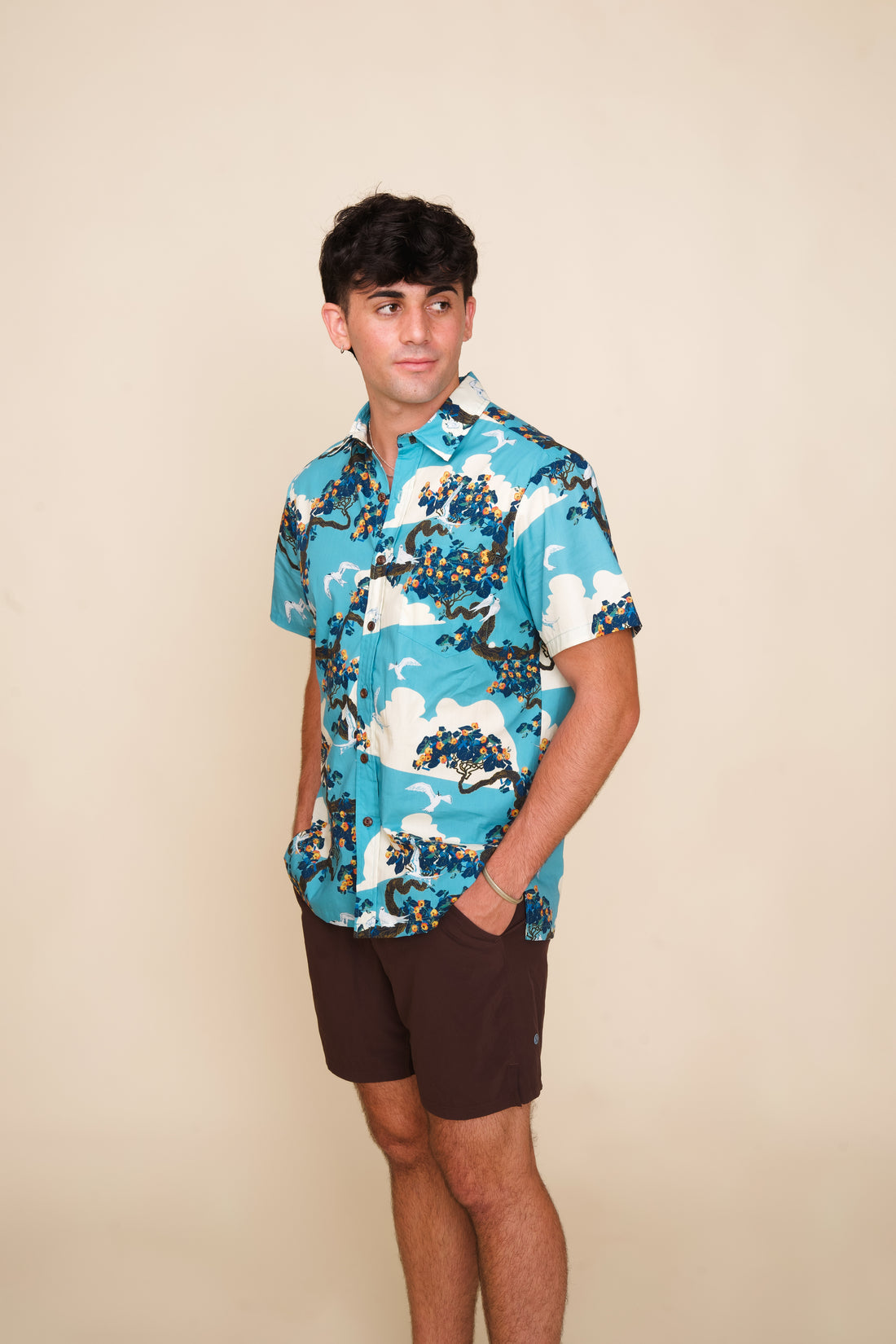 DAVID SHEPARD HAWAII MANU O KU ALOHA SHIRT - BLUE