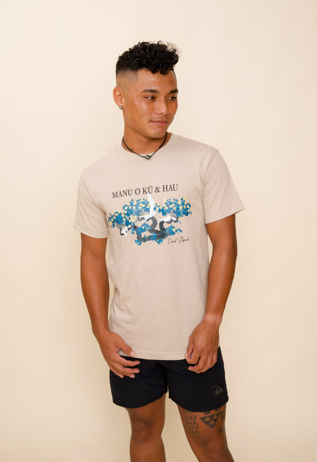 DAVID SHEPARD HAWAII MANU O KU T-SHIRT - TAN