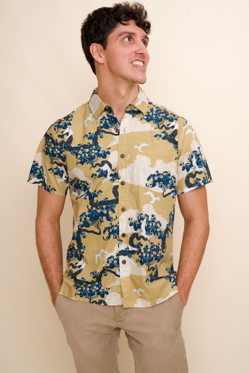 DAVID SHEPARD HAWAII MANU O KU ALOHA SHIRT - BLONDE