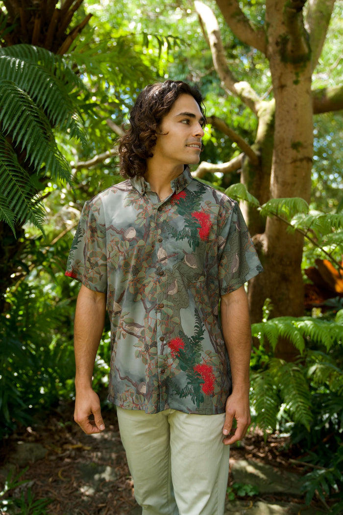 DAVID SHEPARD HAWAII VANISHING 'AKIKIKI ALOHA SHIRT