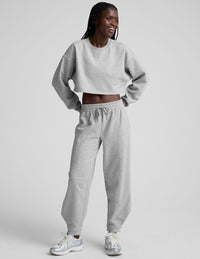 BEYOND YOGA LUXE FLEECE BARREL SWEATPANT - LIGHT HEATHER GRAY NF1293