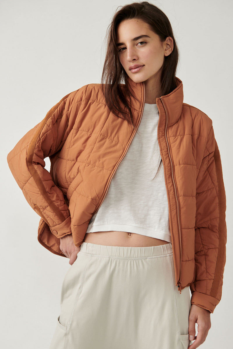 FREE PEOPLE MOVEMENT PIPPA PACKABLE PUFFER JACKET - TOASTED COCONUT 3648
