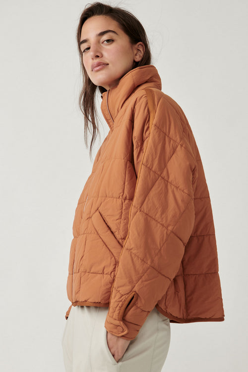 FREE PEOPLE MOVEMENT PIPPA PACKABLE PUFFER JACKET - TOASTED COCONUT 3648