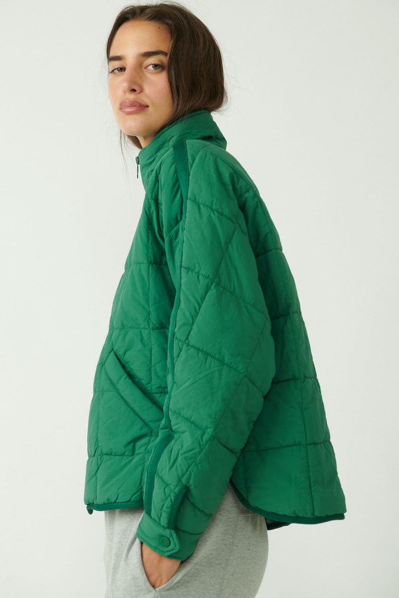 FREE PEOPLE MOVEMENT PIPPA PACKABLE PUFFER JACKET - VIRIDIAN 3648