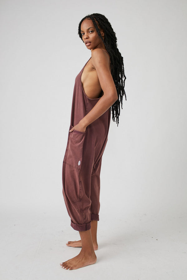 FREE PEOPLE MOVEMENT HOT SHOT ONESIE - BITTER CHOCOLATE 9677