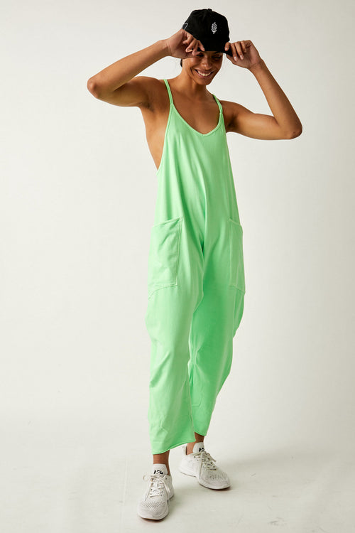 FREE PEOPLE MOVEMENT HOT SHOT ONESIE - LIME ZEST 9677