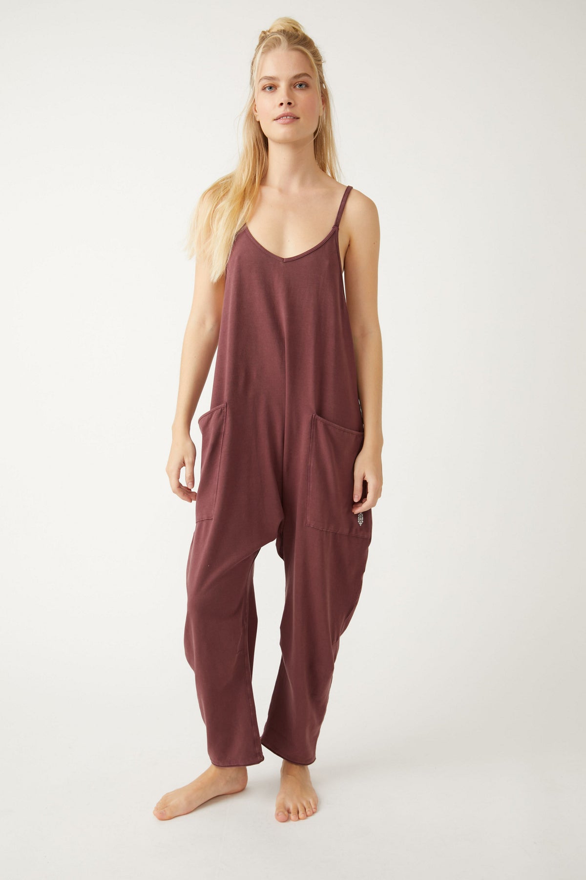 FREE PEOPLE MOVEMENT HOT SHOT ONESIE - POMEGRANATE 9677