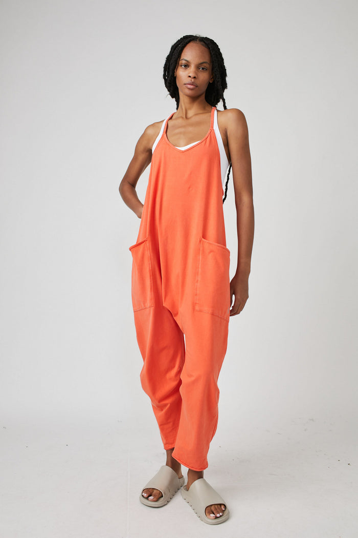 FREE PEOPLE MOVEMENT HOT SHOT ONESIE - MANDARIN RED 9677