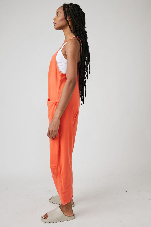 FREE PEOPLE MOVEMENT HOT SHOT ONESIE - MANDARIN RED 9677