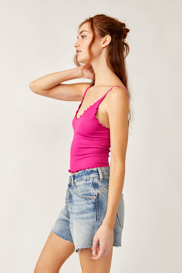 FREE PEOPLE EASY TO LOVE SMLS CAMI - DRAGONFRUIT 7814