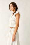 FREE PEOPLE BRING THE BUBBLE TOP - IVORY 6923