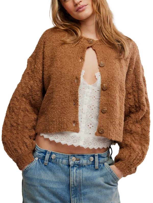 FREE PEOPLE INTIMATELY THISTLE CARDI - MACADAMIA 8211