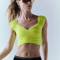 FREE PEOPLE FP MOVEMENT BREATHE DEEPER CAMI - HIGHLIGHTER 5794