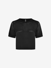 VARLEY PADEN CROPPED TEE - BLACK