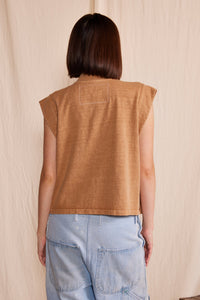 PEOPLE OF LEISURE BRIAR VEST - CAMEL