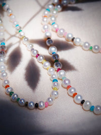 KE ALOHA JEWELRY RAINBOX OPAL AND PEARL NECKLACE - MAKALANI