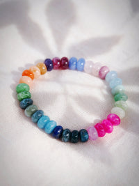 KE ALOHA JEWELRY STRETCHY RAINBOW GEMSTONE BRACELET - LEINANI MED