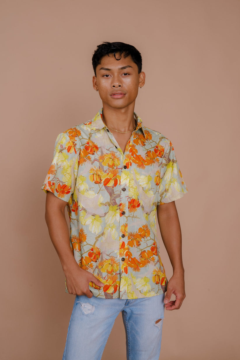 DAVID SHEPARD HAWAII WATCH FOR SHARKS AQUA ALOHA SHIRT – Work It Out