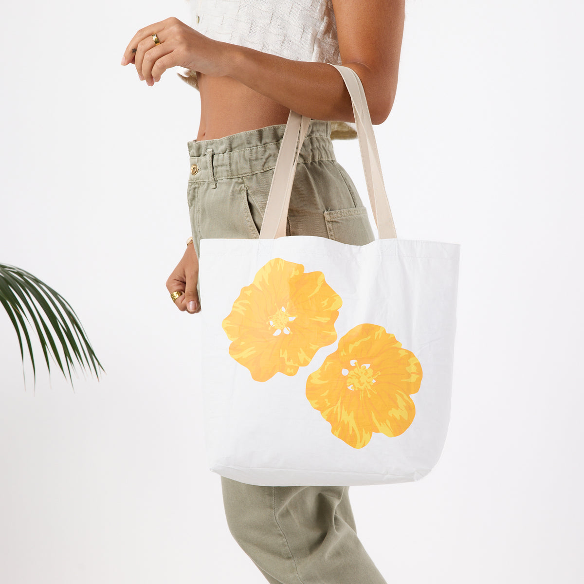 ALOHA COLLECTION REVERSIBLE TOTE / PUA ILIMA / GOLDEN
