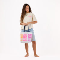 ALOHA COLLECTION REVERSIBLE TOTE / HAWAIIAN SUN SUMMERTIME / POG NAVY