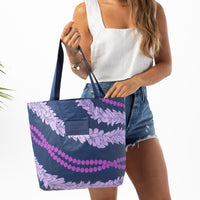ALOHA COLLECTION REVERSIBLE TOTE / KAUA'I MOKIHANA 24 / VIOLET ON NAVY