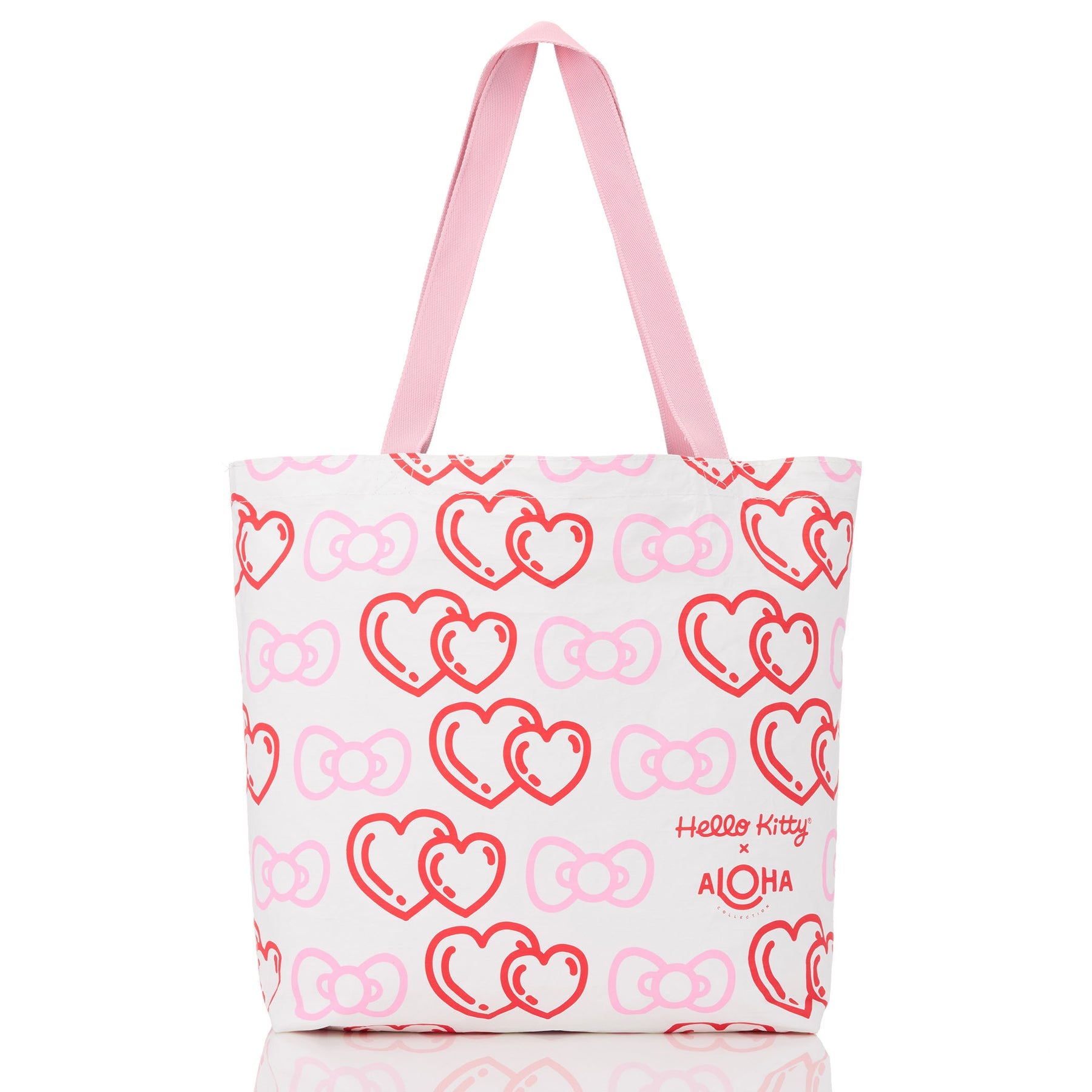 ALOHA COLLECTION REVERSIBLE TOTE / HELLO KITTY FACE / BLACK WHITE