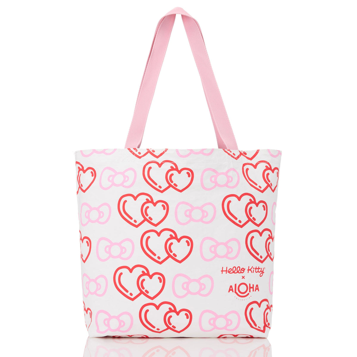 ALOHA COLLECTION REVERSIBLE TOTE / HELLO KITTY FACE / BLACK WHITE