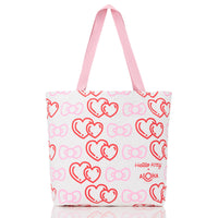 ALOHA COLLECTION REVERSIBLE TOTE / HELLO KITTY FACE / BLACK WHITE