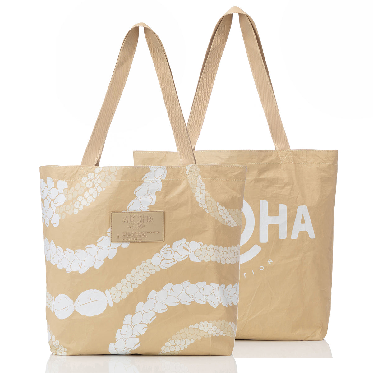 ALOHA COLLECTION REVERSIBLE TOTE / NI'IHAU PUPU SHELLS 24 / TREASURE ON DUNE