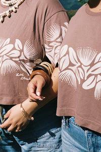 LEI CLUB CROP TEE PUA LEHUA BAND - HAUPIA ON COCONUT