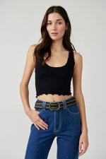 FREE PEOPLE HERE FOR YOU CAMI - BLACK 1648