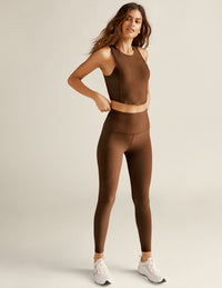 BEYOND YOGA CAUGHT IN THE MIDI HIGH WAISTED LEGGING -BOLD MOCHA HEATHER SD3243