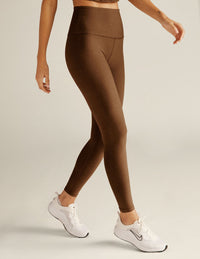 BEYOND YOGA CAUGHT IN THE MIDI HIGH WAISTED LEGGING -BOLD MOCHA HEATHER SD3243