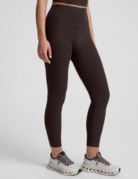 BEYOND YOGA SPACEDYE CAUGHT IN THE MIDI HIGH WAISTED LEGGING - DARK CHOCOLATE HEATHER SD3243 007J2