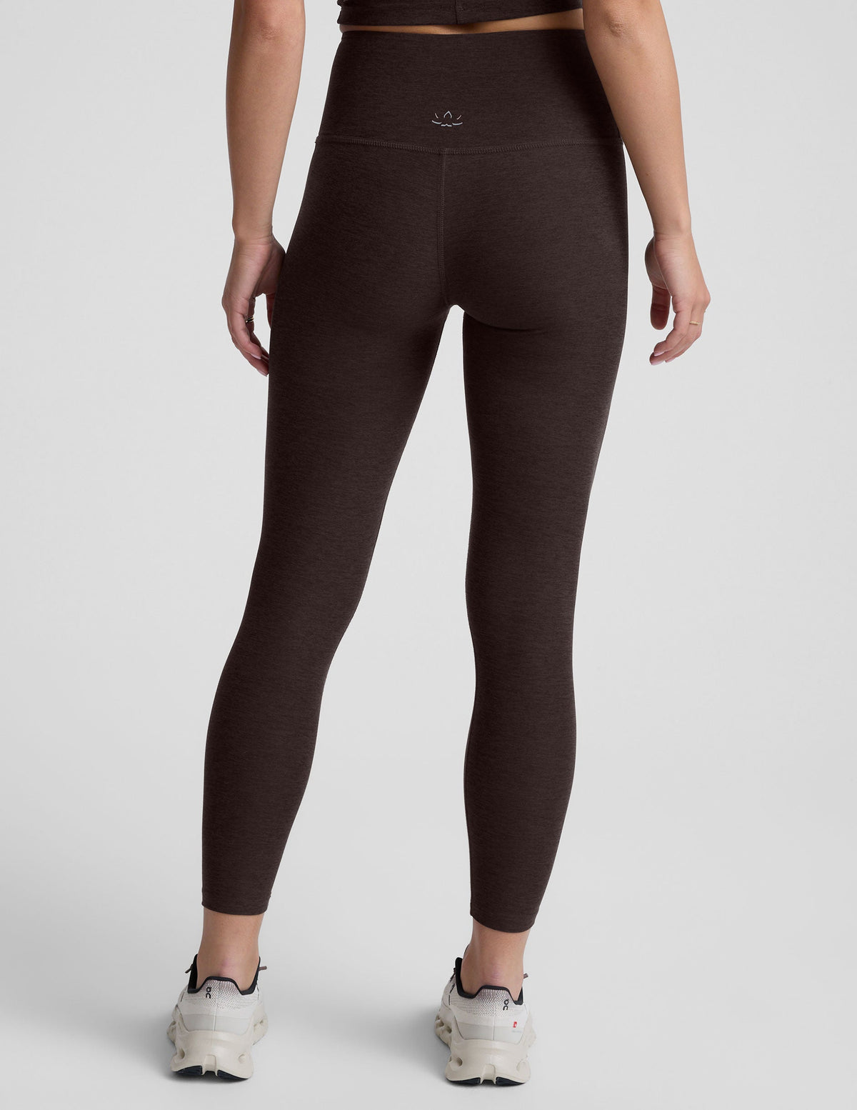 BEYOND YOGA SPACEDYE CAUGHT IN THE MIDI HIGH WAISTED LEGGING - DARK CHOCOLATE HEATHER SD3243 007J2