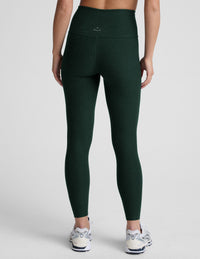 BEYOND YOGA SPACEDYE CAUGHT IN THE MIDI HIGH WAISTED LEGGING - DARK SPRUCE GREEN HEATHER SD3243