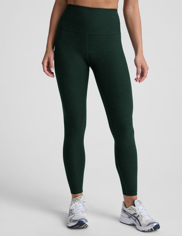 BEYOND YOGA SPACEDYE CAUGHT IN THE MIDI HIGH WAISTED LEGGING - DARK SPRUCE GREEN HEATHER SD3243