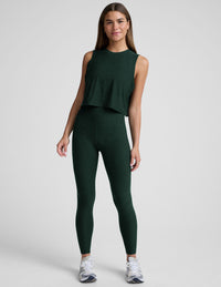 BEYOND YOGA SPACEDYE CAUGHT IN THE MIDI HIGH WAISTED LEGGING - DARK SPRUCE GREEN HEATHER SD3243