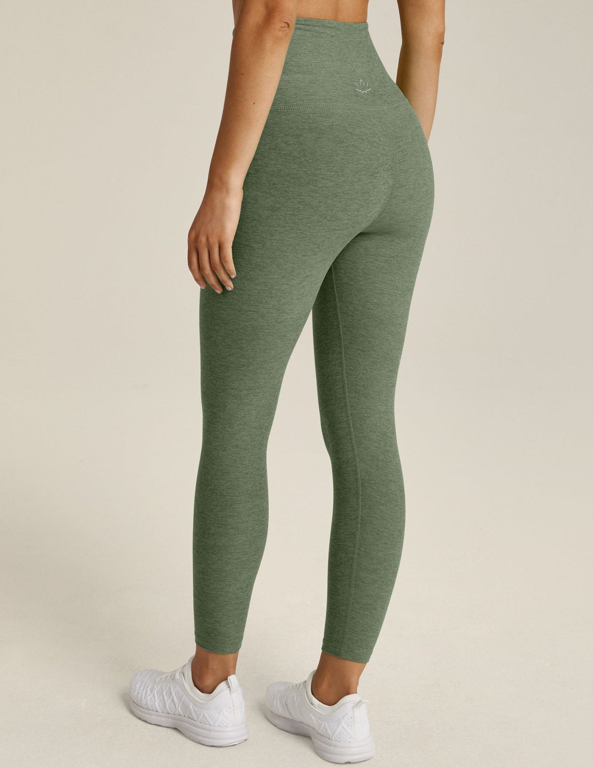 BEYOND YOGA SPACEDYE CAUGHT IN THE MIDI HIGH WAISTED LEGGING - MOSS GREEN HEATHER SD3243