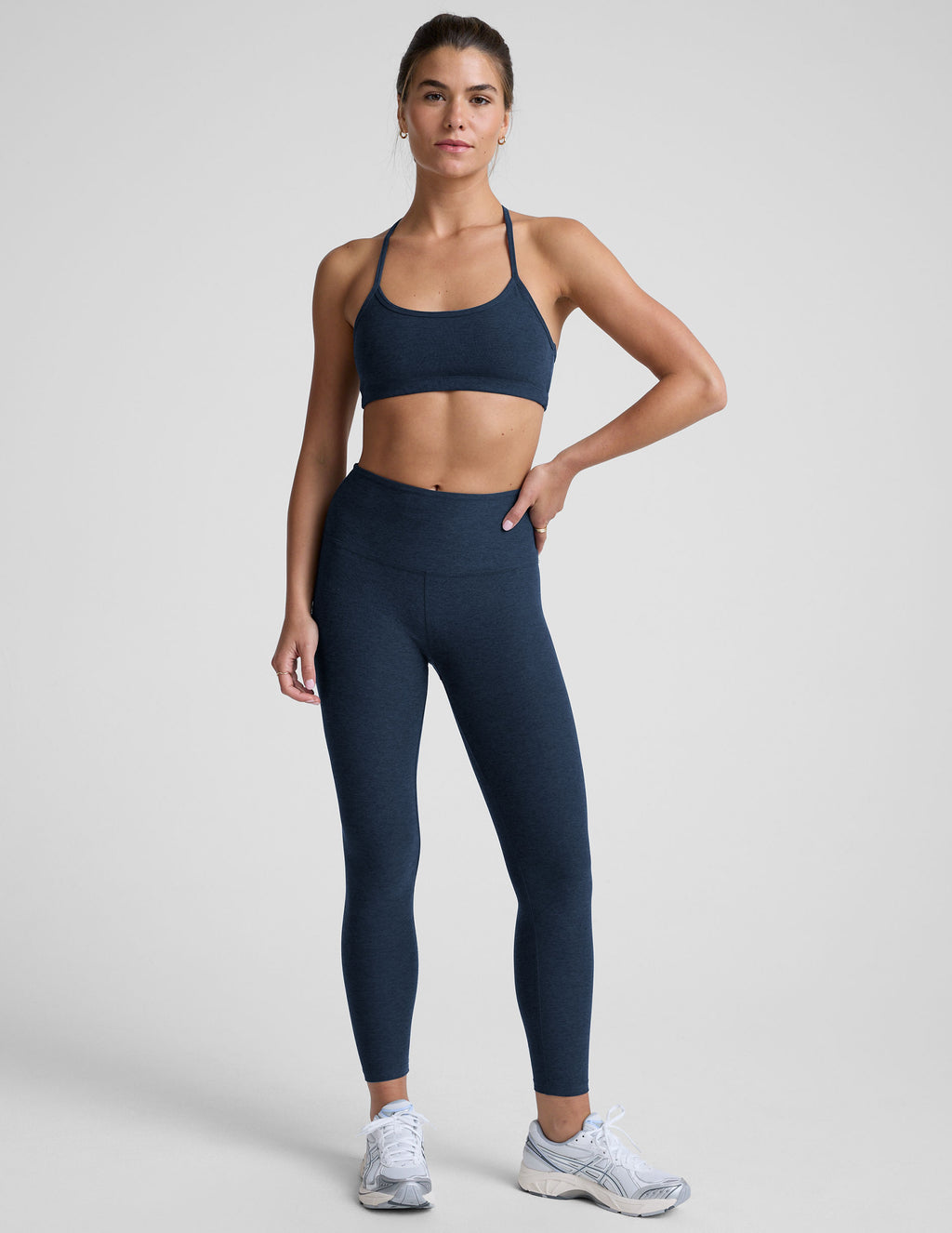 BEYOND YOGA SPACEDYE CAUGHT IN THE MIDI HIGH WAISTED LEGGINGS - NOCTURNAL NAVY 3243