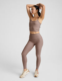 BEYOND YOGA SPACEDYE CAUGHT IN THE MIDI HIGH WAISTED LEGGING - ROSEY TAUPE HEATHER SD3243