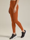 BEYOND YOGA CAUGHT IN THE MIDI HIGH WAISTED LEGGING - WARM CLAY HEATHER SD3243