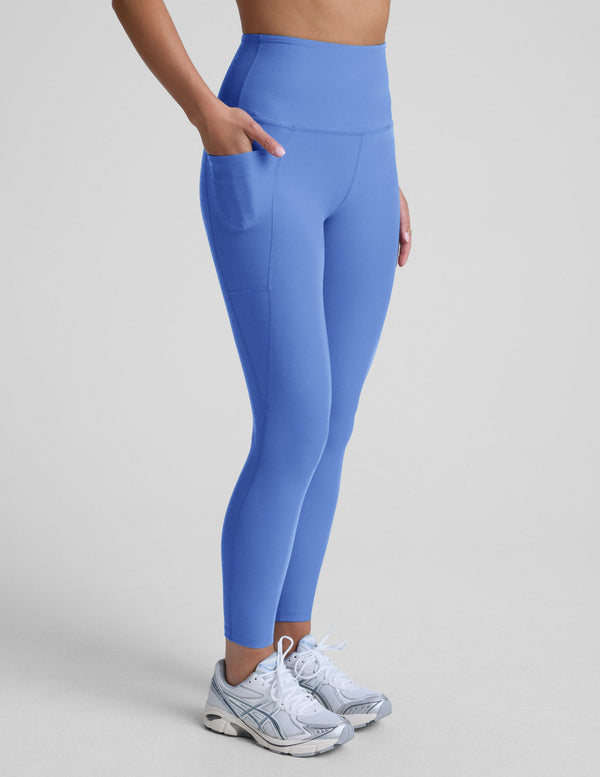 BEYOND YOGA SPACEDYE OUT OF POCKET HIGH WAISTED MIDI LEGGING - WILD FLOWER BLUE HEATHER SD3452