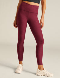 BEYOND YOGA AT YOUR LEISURE HIGH WAIST MIDI LEGGING - BOURDEAUX HEATHER SD3463