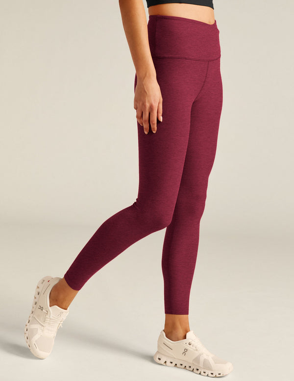 BEYOND YOGA AT YOUR LEISURE HIGH WAIST MIDI LEGGING - BOURDEAUX HEATHER SD3463