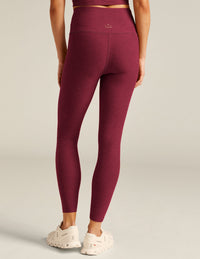 BEYOND YOGA AT YOUR LEISURE HIGH WAIST MIDI LEGGING - BOURDEAUX HEATHER SD3463