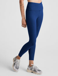 BEYOND YOGA AT YOUR LEISURE HIGH WAIST MIDI LEGGING - MARINE BLUE HEATHER SD3463