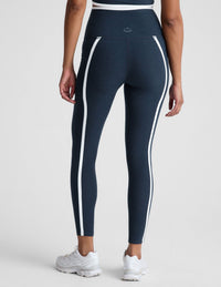 BEYOND YOGA SPACEDYE NEW MOVES HIGH WAIST MIDI LEGGING - NOCTURNAL NAVY /CLOUD WHITE SD3540