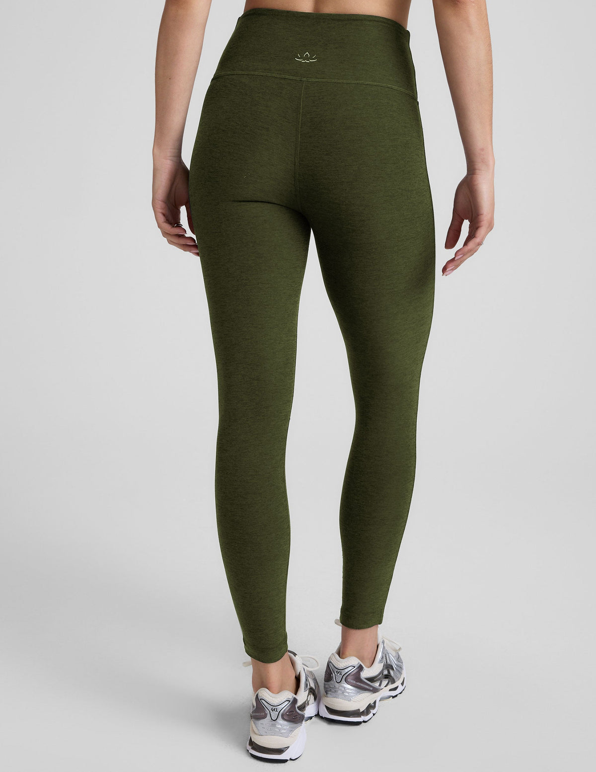 BEYOND YOGA SPACEDYE GO POCKET MIDI LEGGINGS - ARMY GREEN HEATHER SD3563
