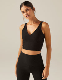 BEYOND YOGA SPACEDYE ALWAYS ON CROPPED TANK - DARKEST NIGHT SD4628